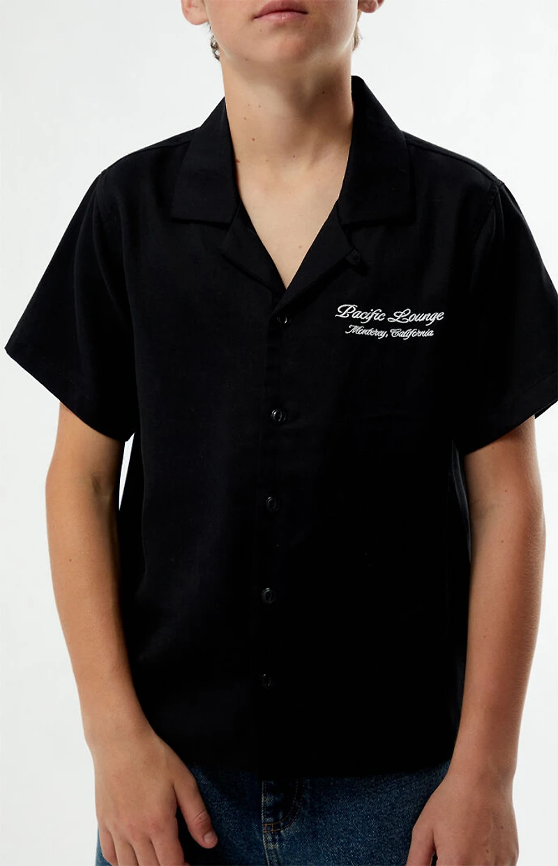 Pacsun Kids Pacific Lounge Embroidered Camp Shirt