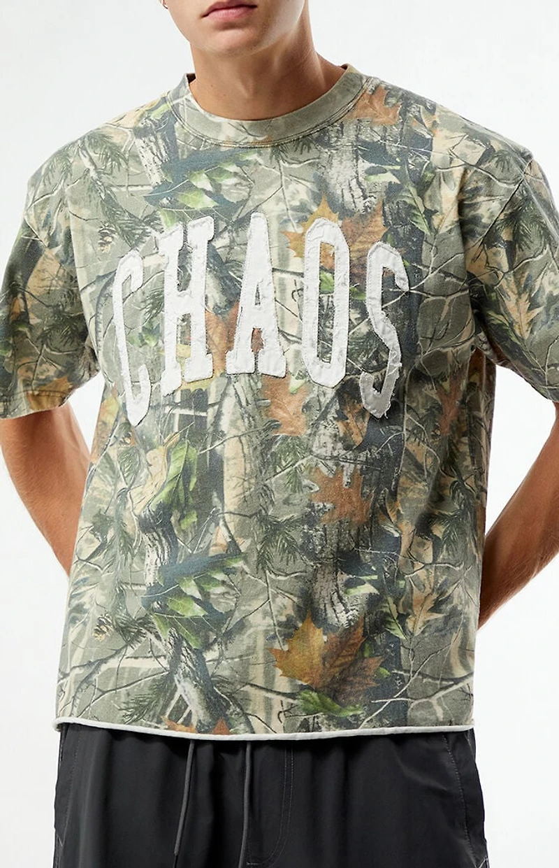 Pacsun Chaos Camo Cropped T-Shirt