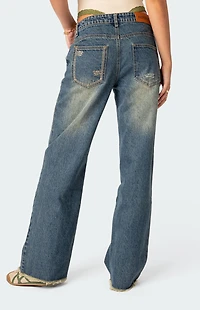 Edikted Doll House Low Rise Washed Jeans