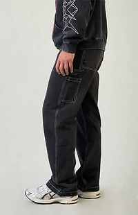Pacsun Dylan Baggy Jeans Carpenter Contrast Stitch Black