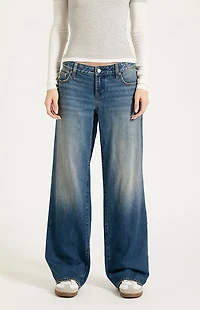 Pacsun Zoe Low Rise Girlfriend Jeans Medium Indigo