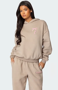 Edikted Sasha Bow Detail Hoodie