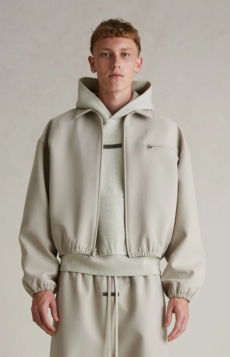 Fear of God ESSENTIALS Timber Bonded Canvas Zip Up Jacket