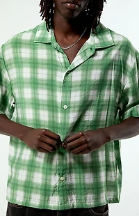 Pacsun Green Plaid Hanson Short Sleeve Shirt