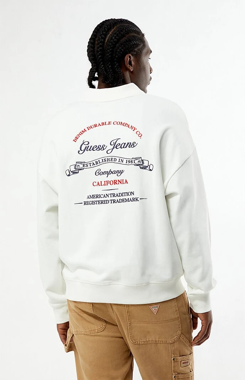 GUESS Originals Rugby Oversized Crew Neck Sweatshirt