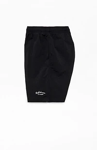 Pacsun Black Solid Collegiate 6.5" Swim Trunks