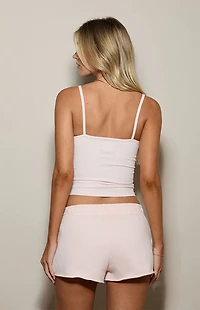 Pacsun Pink Ultra Soft Fleece Core Mini Sweat Shorts