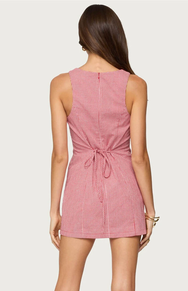 Edikted Macee Gingham Romper