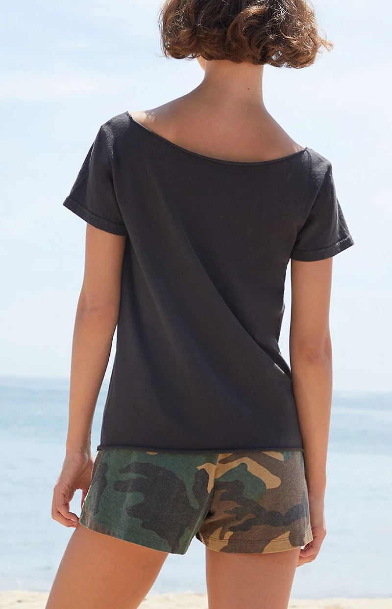 John Galt Black Robyn Radio Silence Short Sleeve Off-The-Shoulder Top