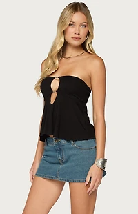 Edikted Nikita Strapless Cutout Top