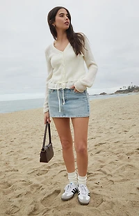 John Galt Light Indigo Malia Denim Mini Skirt