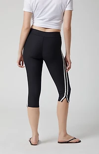 PAC 1980 WHISPER Active Monico Stripe Capri Leggings