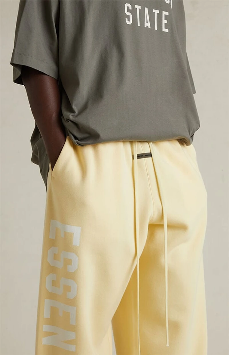 Fear of God ESSENTIALS Garden Yellow Lounge Fleece Baggy Sweatpants