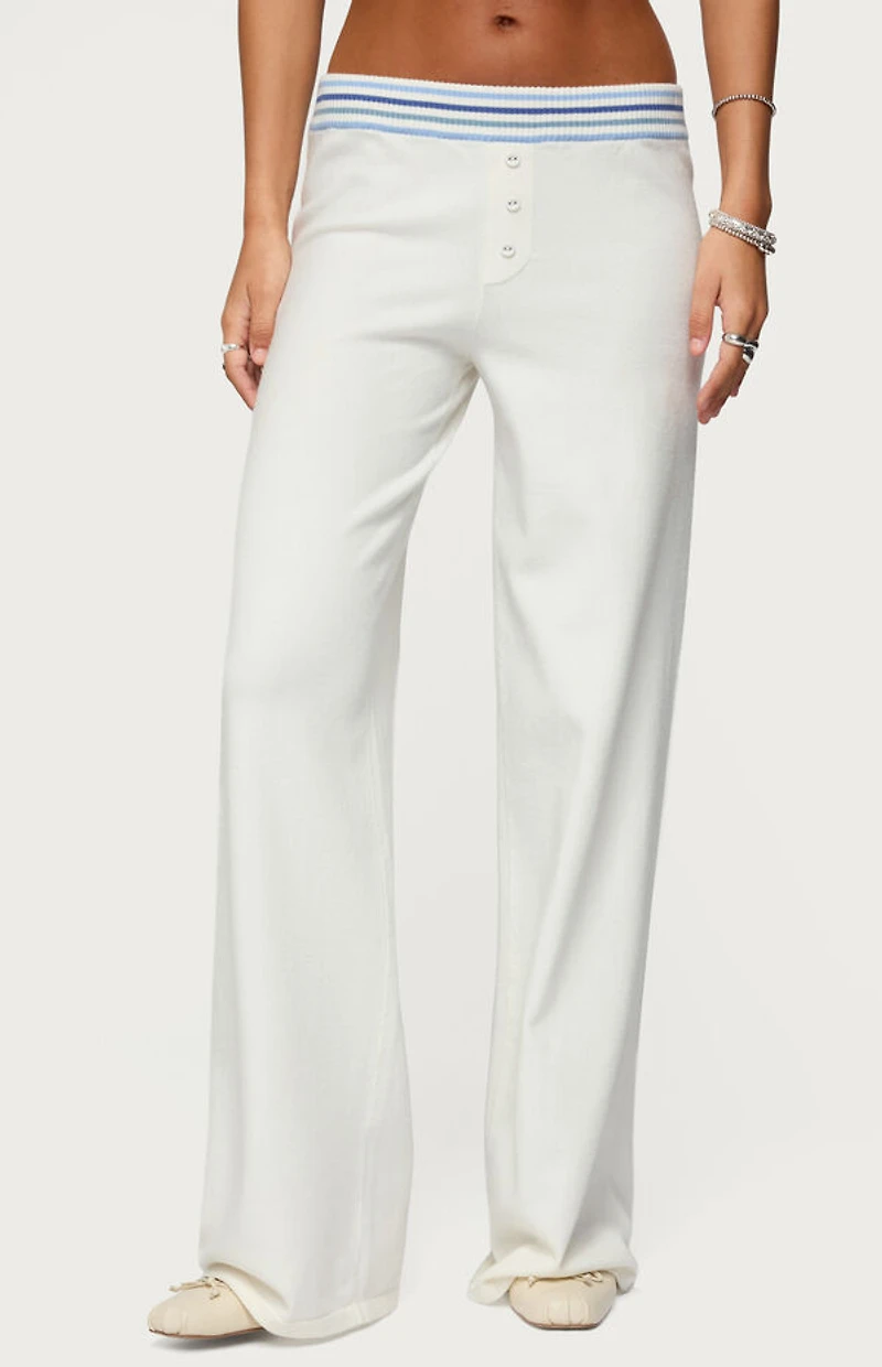 Edikted Miya Stripey Knit Pants