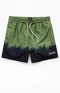 Pacsun Green Stampede 4.5" Volley Swim Trunks