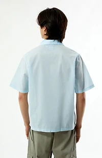Pacsun Blue Ritz Oversized Resort Camp Shirt