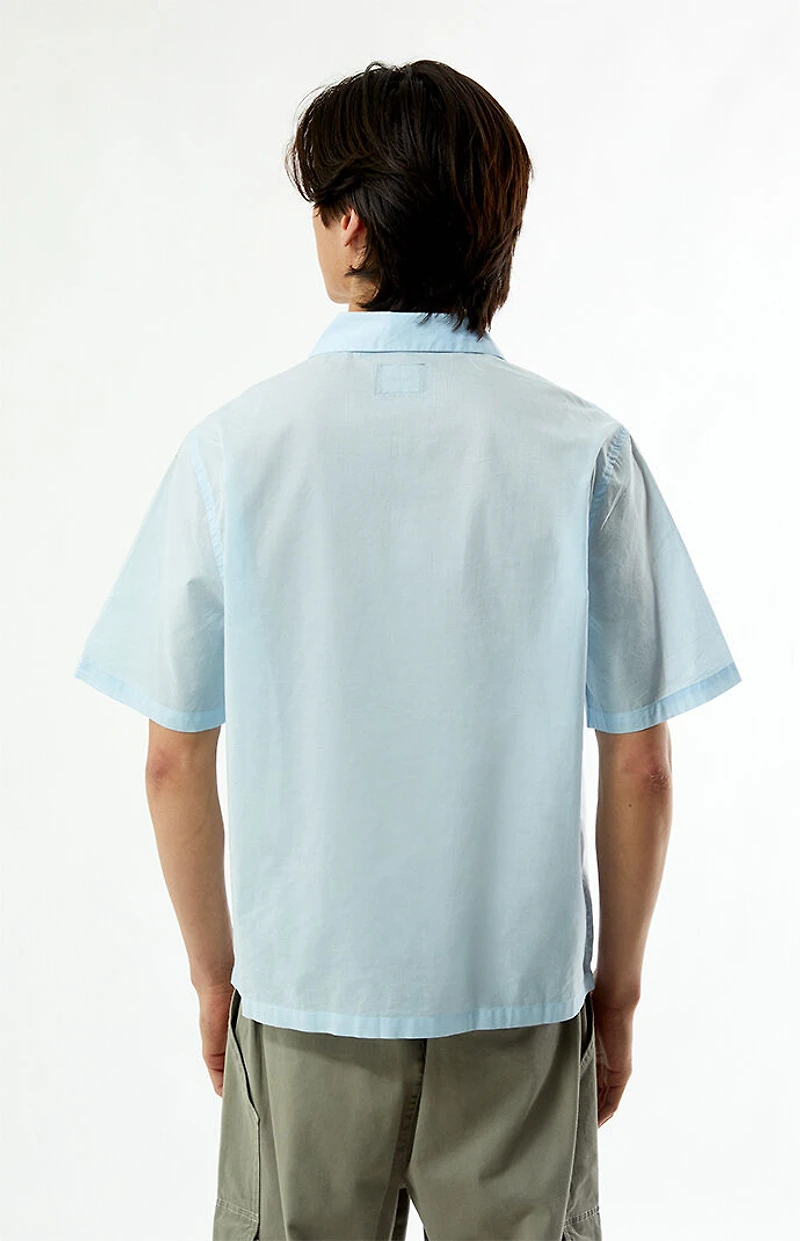 Pacsun Blue Ritz Oversized Resort Camp Shirt