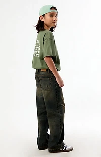 Pacsun Kids Baggy Jeans Dark Blue Tint