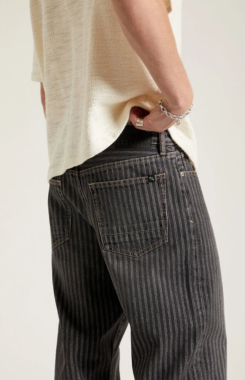 Pacsun Dylan Baggy Jeans Stripe Washed Black