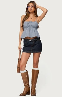 Edikted Zahara Gingham Babydoll Top