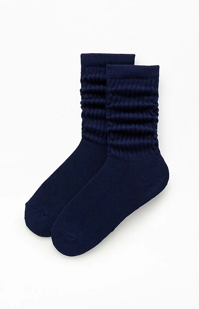 Pacsun Navy Slouchy Crew Socks