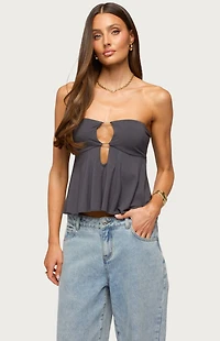 Edikted Nikita Strapless Cutout Top