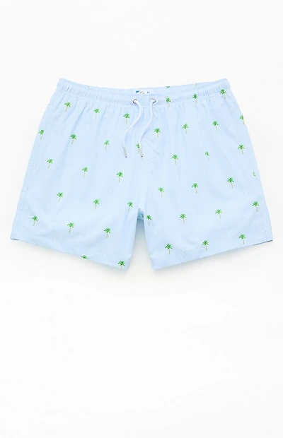 Bermies Palm Stripes Classic Line 5.5" Swim Trunks