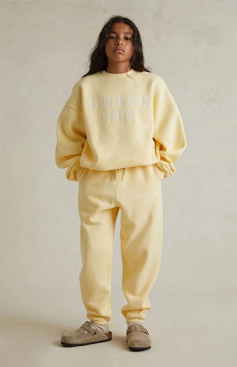 Fear of God ESSENTIALS Kids Garden Yellow Classic Fleece Sweatpants