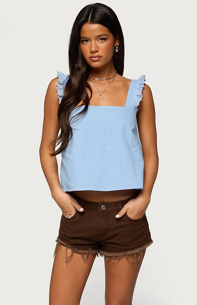 Edikted Viviana Linen Look Top