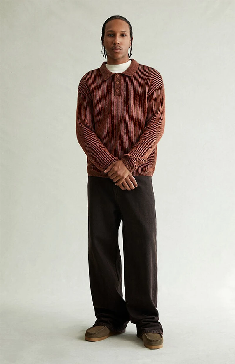 Pacsun Blake Extreme Baggy Jeans Overdyed Dark Brown