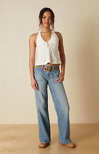 Your Favorite Isabel Floral Crochet Halter Top