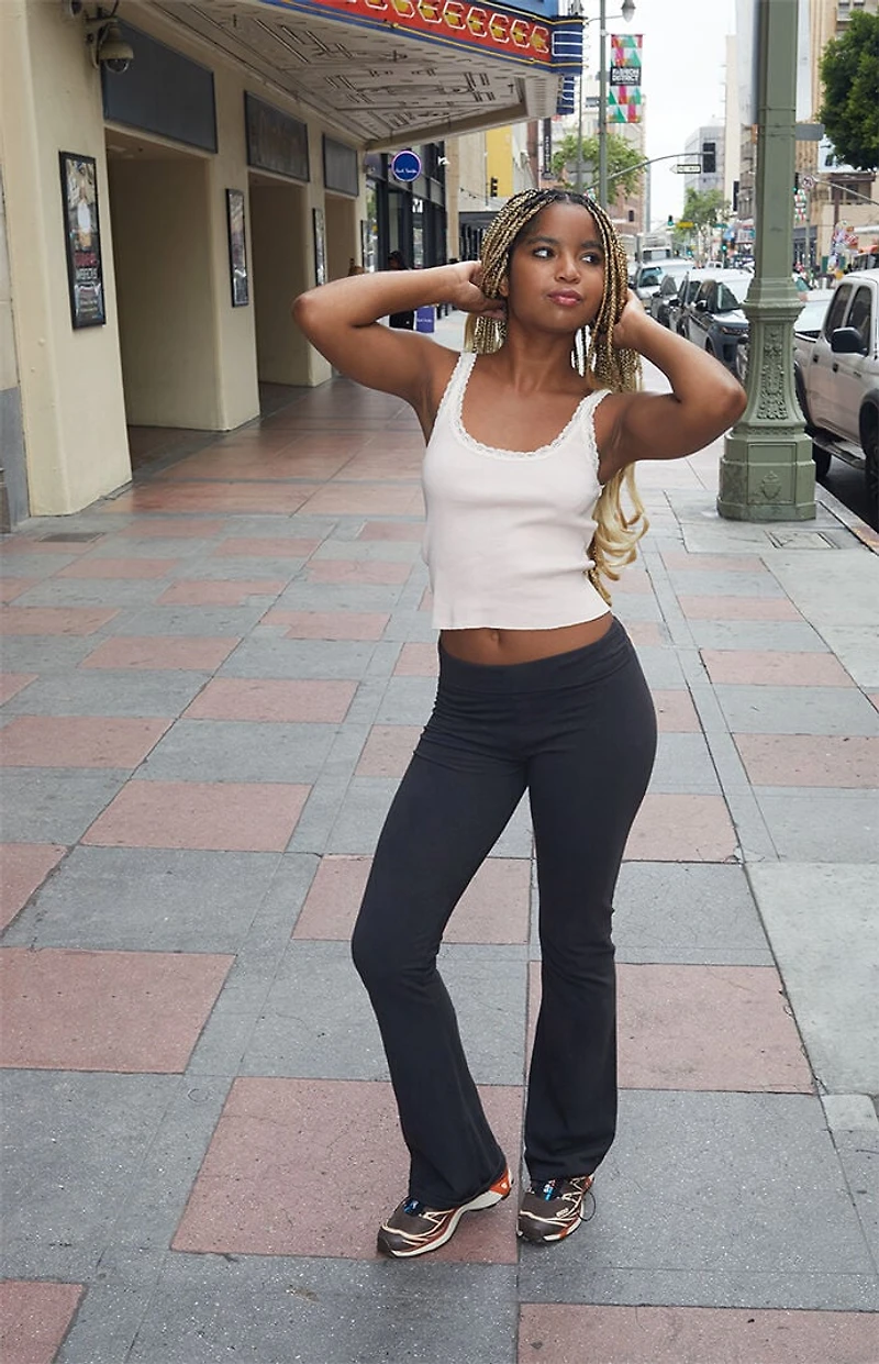 John Galt Pink Beyonca Lace Tank Top