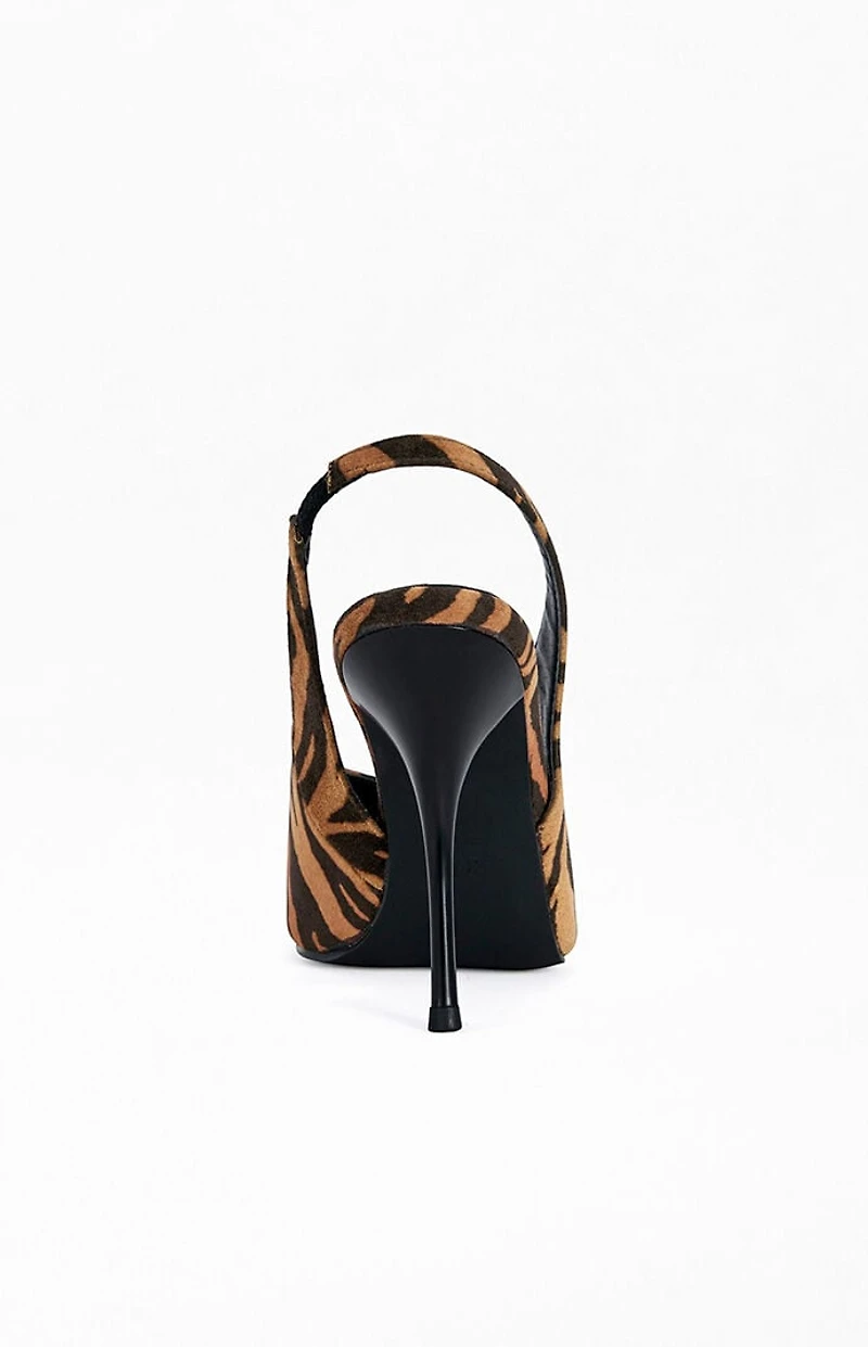 AZALEA WANG Women's Doreen Tiger Stiletto Pumps