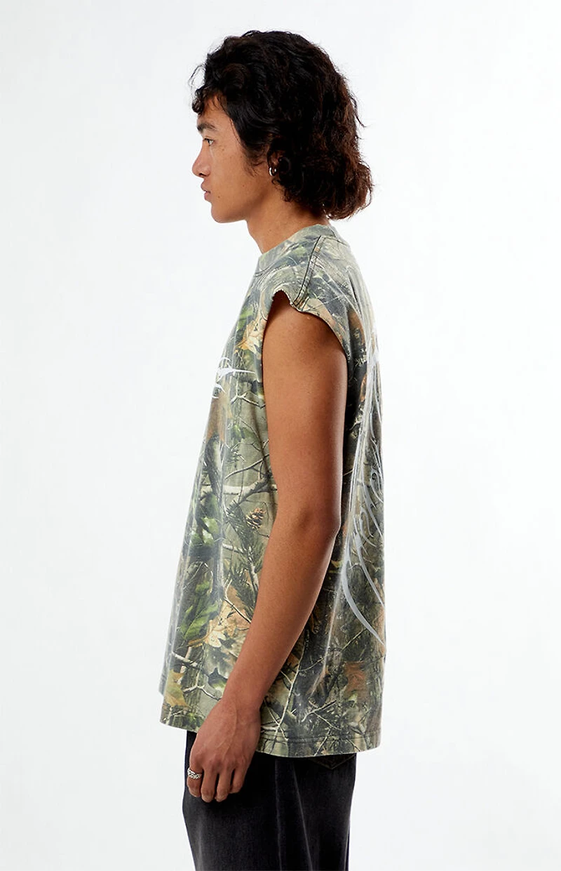 Pacsun Cyber Wings Camo Cutoff T-Shirt