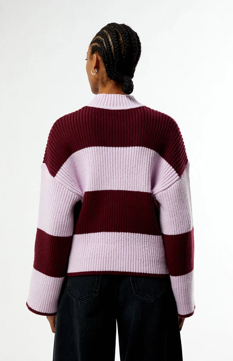 MINKPINK Freja Striped Chunky Knit Sweater