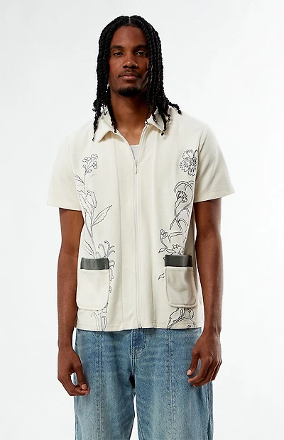 Dark Seas Jethro Zip Up Camp Shirt
