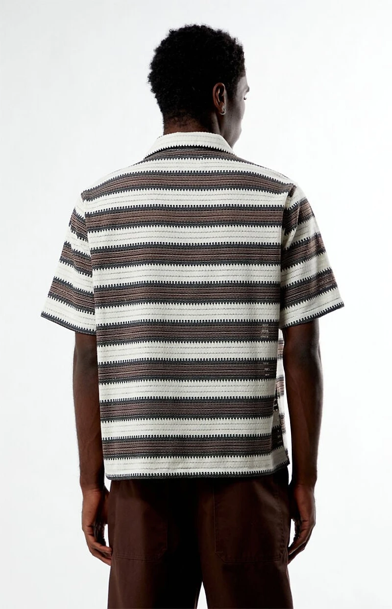 Pacsun Striped Texture Oversized Resort Camp Shirt