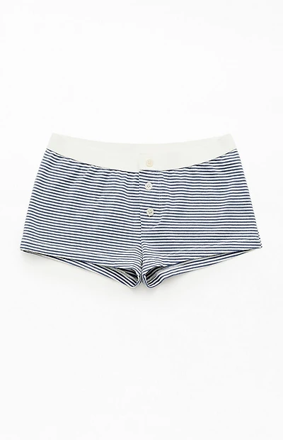 John Galt Black Striped Pajama Boyshorts
