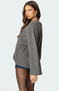 Edikted Montana Oversized Button Sweater