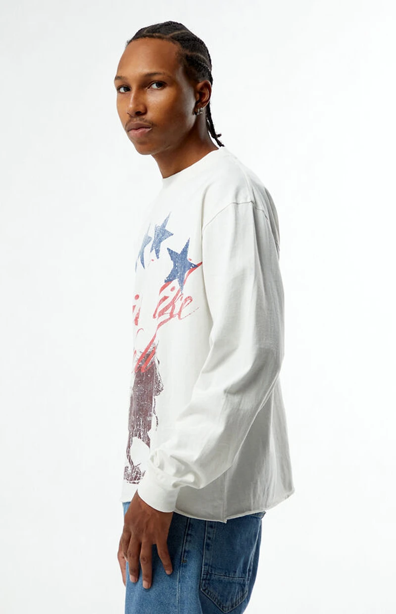 Pacsun Ride Like Hell Cropped Long Sleeve T-Shirt