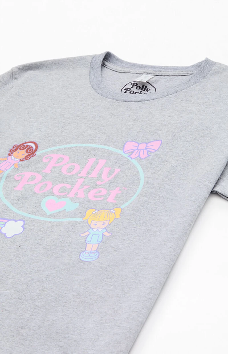 Kids Polly Pocket Gray Logo T-Shirt