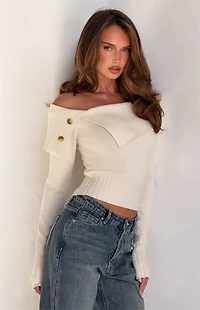 Tiger Mist Keira Off-The-Shoulder Sweater