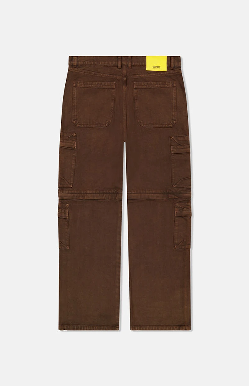 WeSC America Inc Chocolate Baggy Zip Off Cargo Pants