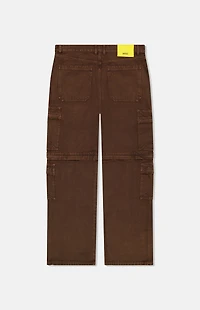 WeSC Chocolate Baggy Zip Off Cargo Pants