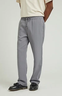 Pacsun Charcoal Pinstripe Liam Straight Trousers