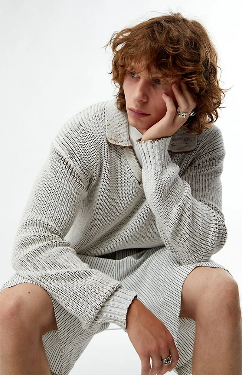 FIELD OF STUDY by Pacsun Sprayed Collared Sweater