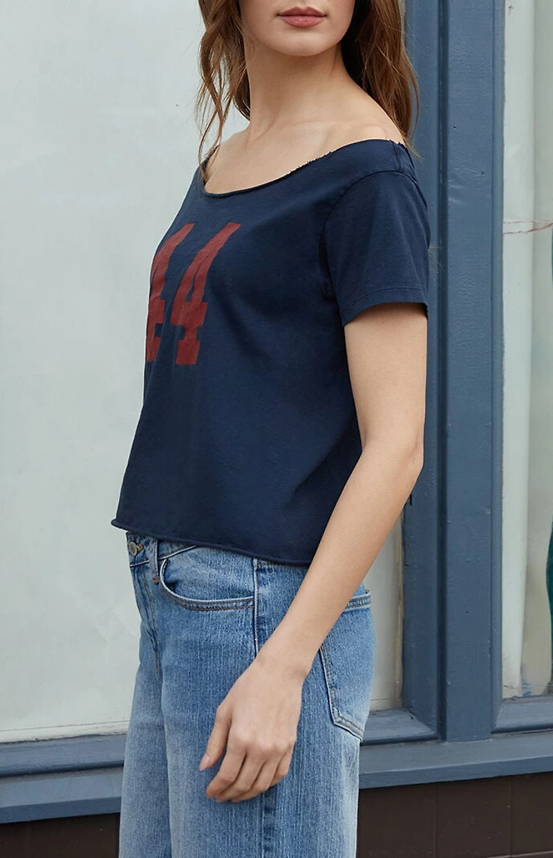 John Galt Navy 44 Robyn Off-The-Shoulder Top