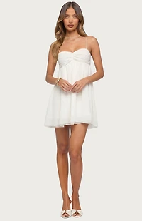 Edikted Ariellah Chiffon Babydoll Mini Dress