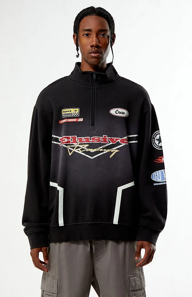 Pacsun Elusive Racing Quarter Zip Sweatshirt