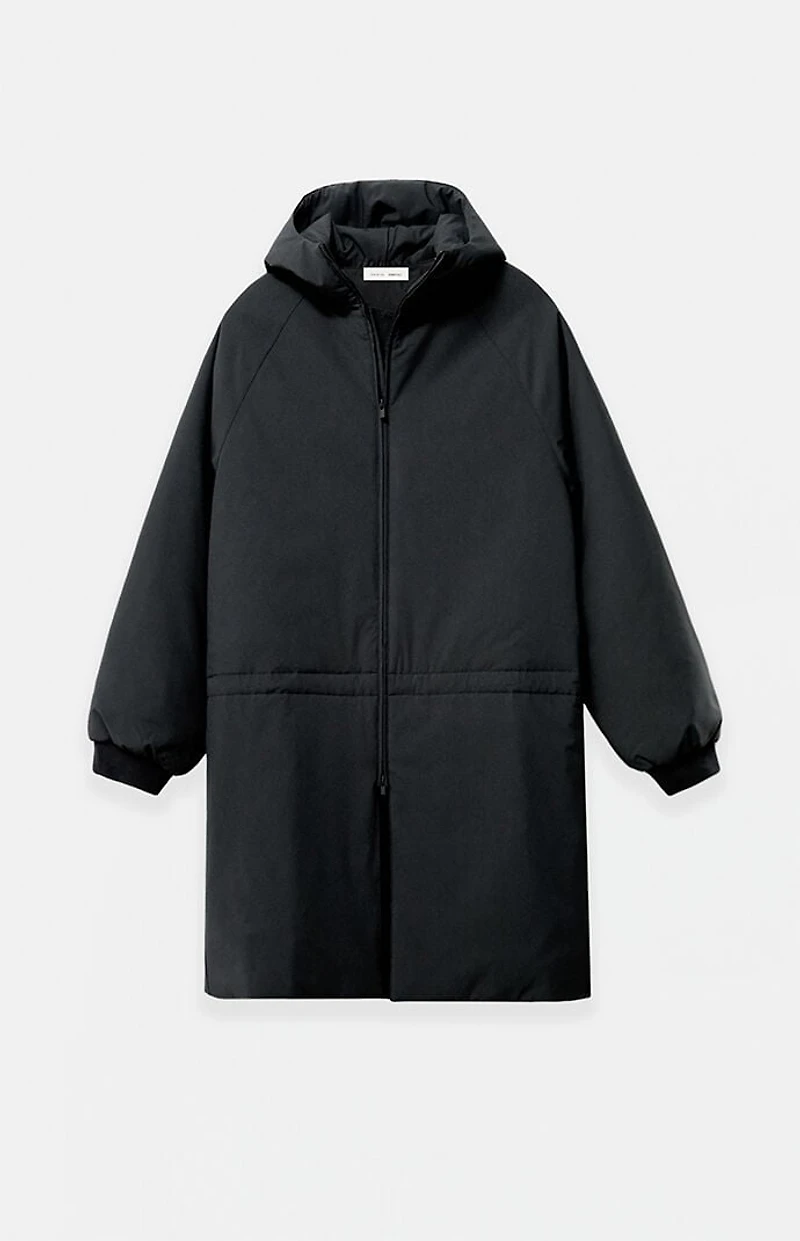 Fear of God ESSENTIALS Vintage Black Hooded Parka Jacket